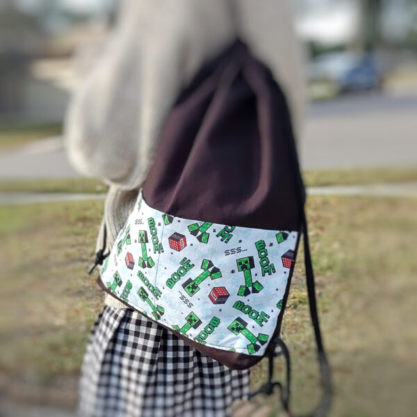 minecraft drawstring backpack